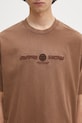 Pamučna majica AAPE Now smeđa AAPTEM1603XXO