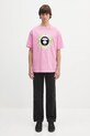 Хлопковая футболка AAPE Basic AAPTEM1638XXO розовый