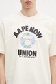 Памучна тениска AAPE Basic бежов AAPTEM1643XXO
