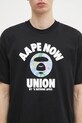 AAPE t-shirt bawełniany Basic czarny AAPTEM1643XXO