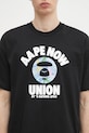 Хлопковая футболка AAPE Basic чёрный AAPTEM1643XXO