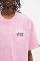 AAPE t-shirt bawełniany Basic Aaper różowy AAPTEM1611XXO