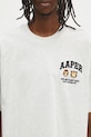 AAPE t-shirt bawełniany Basic Aaper szary AAPTEM1611XAO