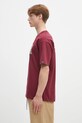 AAPE tricou din bumbac Theme Aaper AAPTEM1617XXO burgundia SS25