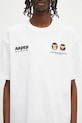 Bavlněné tričko AAPE Basic Aaper bílá AAPTEM1675XXO
