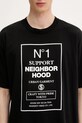 NEIGHBORHOOD t-shirt bawełniany Nh . Tee Ss-15 czarny 251PCNH.ST15