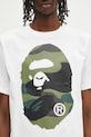 Хлопковая футболка A Bathing Ape Giant 1St Camo Big Ape Head белый 1L30110015