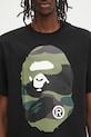 A Bathing Ape cotton t-shirt Giant 1St Camo Big Ape Head black 1L30110015
