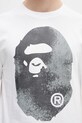 A Bathing Ape t-shirt bawełniany High Tone Bleach Big Ape Head biały 1L30110045