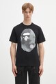 A Bathing Ape t-shirt bawełniany High Tone Bleach Big Ape Head nadruk czarny 1L30110045