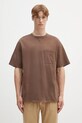 Бавовняна футболка Gramicci One Point Tee Pigment Dyed бавовна коричневий G304.OGJ.PG
