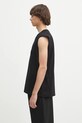 Bavlněné tričko Helmut Lang EMBOSSED.TANK.ROUNDE P01HM502 černá SS25