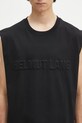 Bavlněné tričko Helmut Lang EMBOSSED.TANK.ROUNDE černá P01HM502
