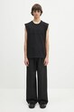 Bavlněné tričko Helmut Lang EMBOSSED.TANK.ROUNDE P01HM502 černá
