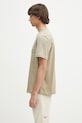 Helmut Lang t-shirt bawełniany EMBOSSED.TEE.ROUNDED P01HM508 zielony SS25