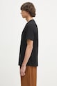 Helmut Lang t-shirt bawełniany EMBOSSED.TEE.ROUNDED P01HM508 czarny SS25