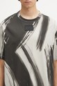 Хлопковая футболка Helmut Lang FEATHER.T.BRUSHSTROK серый P02HM505