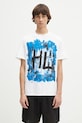 Helmut Lang t-shirt bawełniany SCRIBBLE.T2.MAL.LT. nadruk biały P02HM509