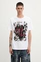 Хлопковая футболка Helmut Lang SCRIBBLE.T3.MAL.LT. печать белый P02HM510