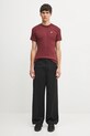 adidas Originals t-shirt z wełną Cali Tee JY3946 bordowy