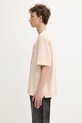 Maison Kitsuné t-shirt bawełniany Daisy Field Oversize OM00114KJ7016 beżowy SS25