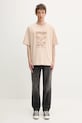 Maison Kitsuné cotton t-shirt Daisy Field Oversize OM00114KJ7016 beige