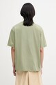 Одежда Хлопковая футболка Maison Kitsuné Embossed Profile Fox Oversize OM00116KJ7016 зелёный