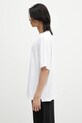 Хлопковая футболка Maison Kitsuné Maison Kitsune Embroidery Oversize OM00122KJ0119 белый SS25