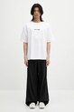 Maison Kitsuné t-shirt bawełniany Maison Kitsune Embroidery Oversize OM00122KJ0119 biały