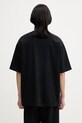 Одяг Бавовняна футболка Maison Kitsuné Maison Kitsune Embroidery Oversize OM00122KJ0119 чорний