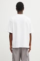 Odzież Maison Kitsuné t-shirt bawełniany Maison Kitsune Handwriting Embroidery OM00123KJ0119 biały
