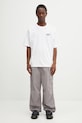Maison Kitsuné t-shirt bawełniany Maison Kitsune Handwriting Embroidery OM00123KJ0119 biały