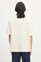 Odzież Maison Kitsuné t-shirt bawełniany Maison Kitsune Handwriting Embroidery OM00123KJ0119 beżowy