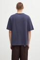 Îmbrăcăminte Maison Kitsuné tricou din bumbac Maison Kitsune Handwriting Embroidery OM00123KJ0119 bleumarin