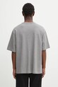 Clothing Maison Kitsuné cotton t-shirt Maison Kitsune Handwriting Embroidery OM00123KJ0119 gray