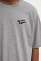 Maison Kitsuné cotton t-shirt Maison Kitsune Handwriting Embroidery gray OM00123KJ0119