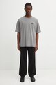 Maison Kitsuné cotton t-shirt Maison Kitsune Handwriting Embroidery OM00123KJ0119 gray