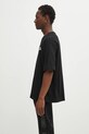 Maison Kitsuné cotton t-shirt Maison Kitsune Handwriting Embroidery OM00123KJ0119 black SS25