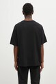 Clothing Maison Kitsuné cotton t-shirt Maison Kitsune Handwriting Embroidery OM00123KJ0119 black