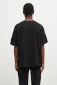 Clothing Maison Kitsuné cotton t-shirt Maison Kitsune Handwriting Embroidery OM00123KJ0119 black