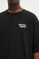 Maison Kitsuné cotton t-shirt Maison Kitsune Handwriting Embroidery black OM00123KJ0119