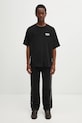 Maison Kitsuné cotton t-shirt Maison Kitsune Handwriting Embroidery OM00123KJ0119 black