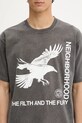 NEIGHBORHOOD t-shirt bawełniany NH . TEE SS-5 szary 251PCNH.ST05