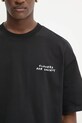 Flowers for Society t-shirt bawełniany Handshake T Shirt czarny FFSAPP131
