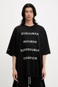Rick Owens DRKSHDW t-shirt bawełniany Knitted - Tommy T 221675 bawełna czarny CM01E1675.CHJG