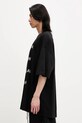 Rick Owens DRKSHDW t-shirt bawełniany Knitted - Tommy T 221675 CM01E1675.CHJG czarny SS25