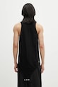 Одежда Хлопковая футболка Rick Owens DRKSHDW Knitted - Basketball Tank 221678 CM01E1678.CHJG чёрный