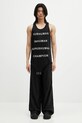 Хлопковая футболка Rick Owens DRKSHDW Knitted - Basketball Tank 221678 CM01E1678.CHJG чёрный