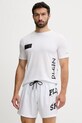 PLEIN SPORT tricou din bumbac imprimeu alb PS25MTS01
