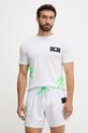 PLEIN SPORT t-shirt bawełniany nadruk biały PS25MTS02